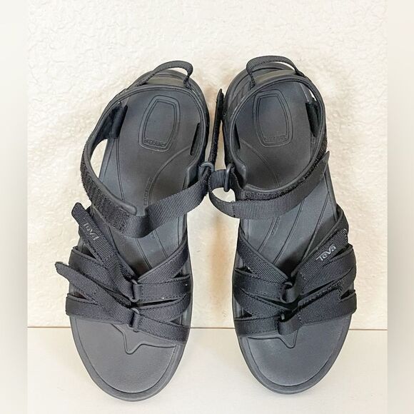 Teva Tirra 4266 All Black Strappy Slingback Hiking Sandals Women's Size 11 - Picture 12 of 12